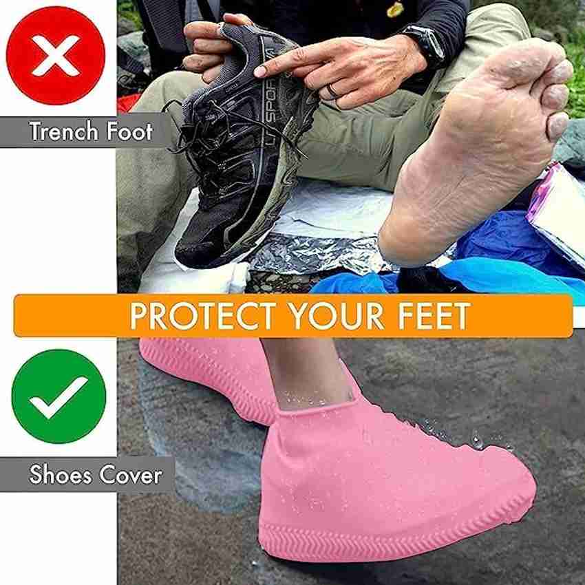 RRWYN Rainproof Non Slip Silicon Waterproof Silicone Shoe Cover