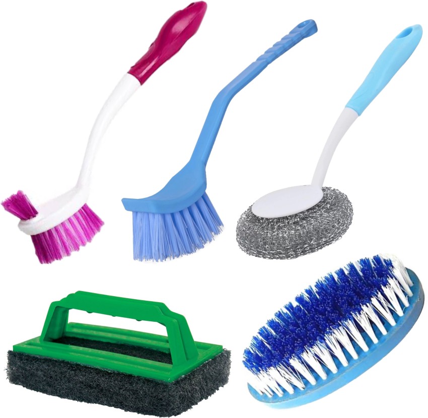 Mohprit Plastic Broom Toilet Brush and Bathroom Scrubber Brush