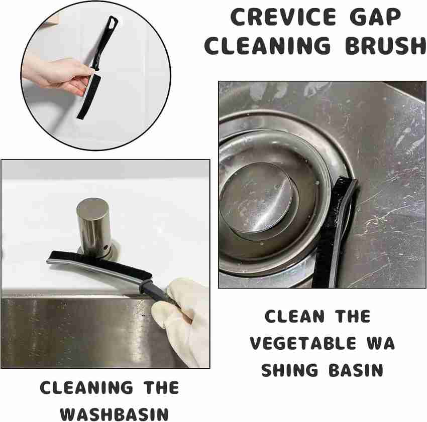 MUSVUZA 2 Gap Cleaning Brush, Hard Bristle Crevice Cleaning Brush