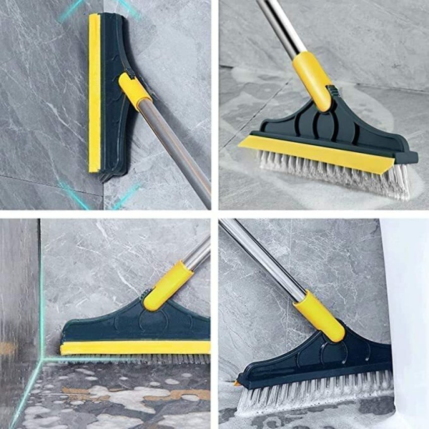 PRATYANG Bathroom Cleaning Brush with Wiper 2 in 1 Tiles Cleaning