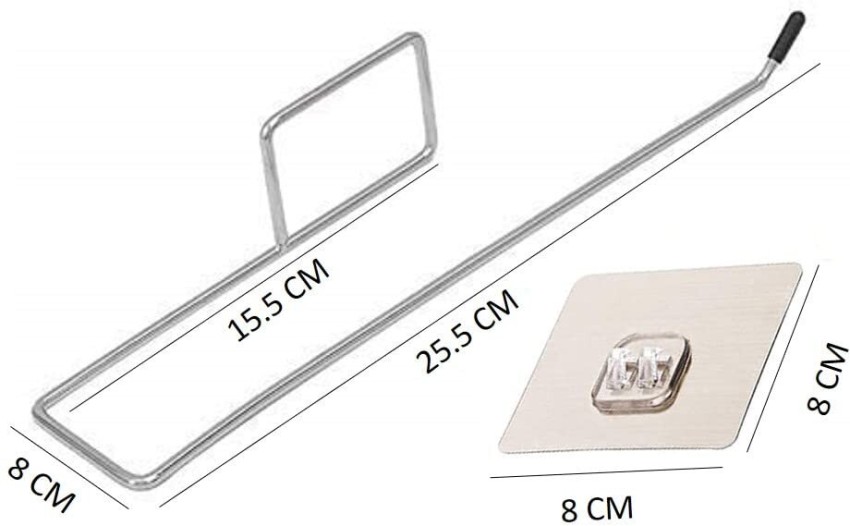 Multi-Function Hook, Paper Towel Holder Wall Mount, Adhesive