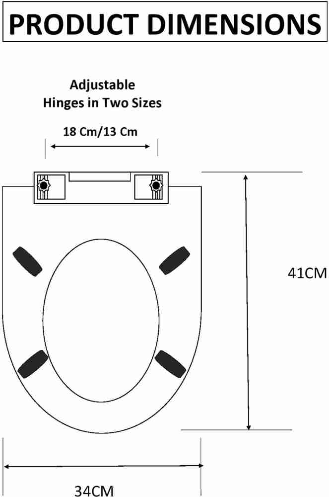 Toilet lid cover deals sizes