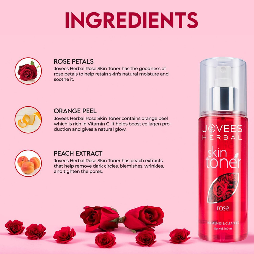 JOVEES Rose Skin Toner 200 ml Men Women