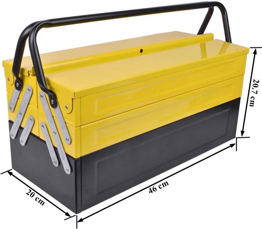 IMPULSE High Grade Metal Tool Box for Tools/Tool Kit Box for Home and  Garage/Tool Box Without Tools-5 Compartment(Yellow & Black) Powder Coated Tool  Box Price in India - Buy IMPULSE High Grade