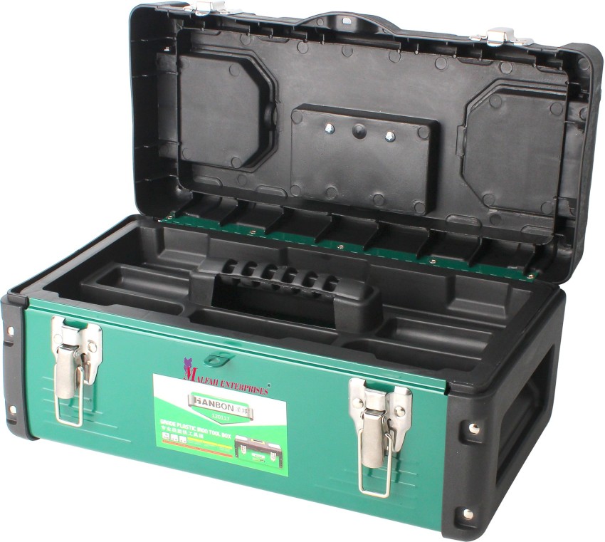 MALFAH ENTERPRISES HANBON 120117 TOOL BOX METAL PASTIC COVER 17 Tool Box  with Tray
