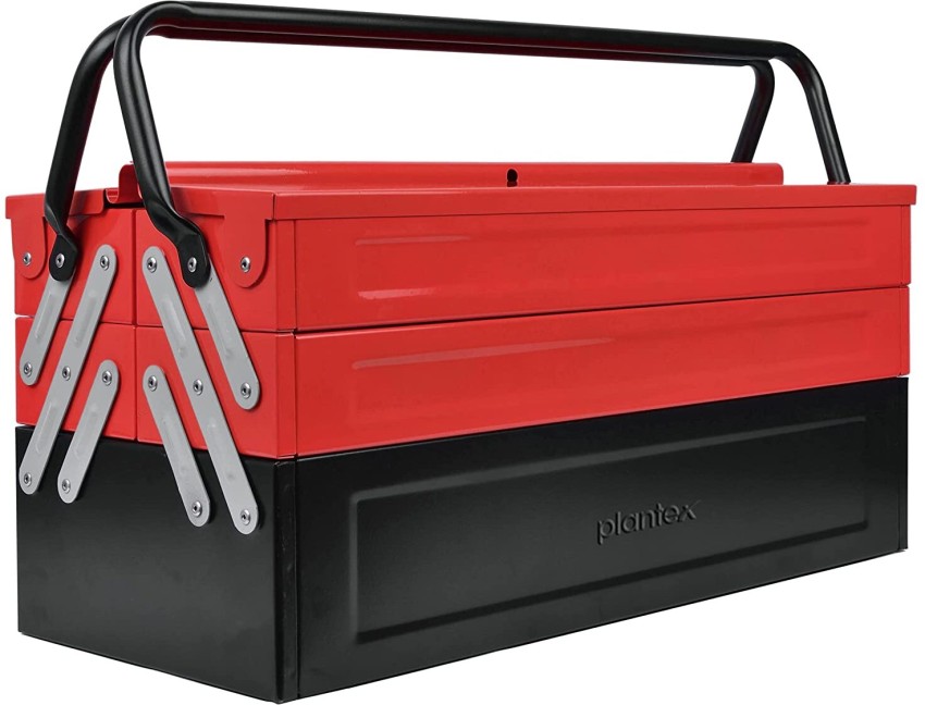 Plantex High Grade Metal Tool Box for Tools/Tool Kit Box for Home and  Garage/Tool Box Without Tools-5 Compartment(Red & Black) Powder Coated Tool  Box