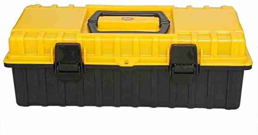 MAXPOWER Tool Box 16 inch, Plastic Small Tool Box with Latch and Removable  Tray, Red : : Home Improvement