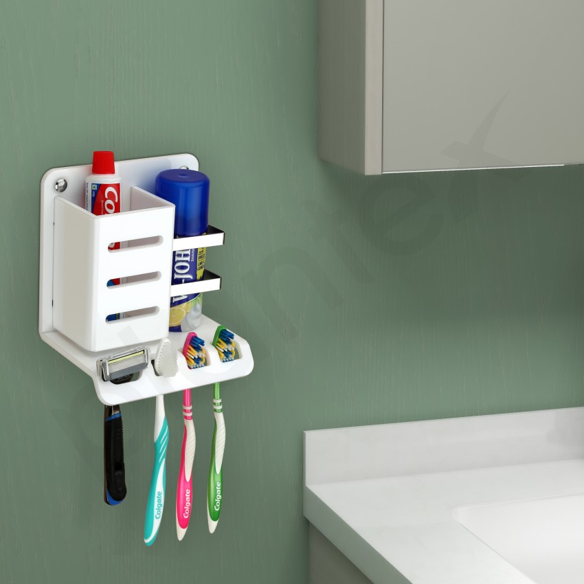 Acrylic Toothbrush Holder Punch-free Storage Mini Rack Bathroom