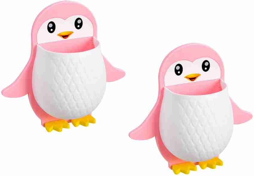 Penguin Shape Silicone Toilet Brush With Holder Soap Dispensing