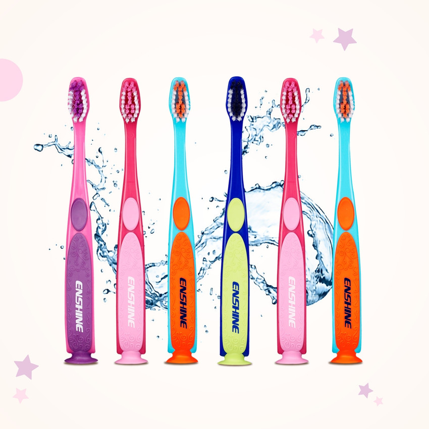 Enshine Toothbrush with Tongue Cleaner Easy Grip for 12 Months