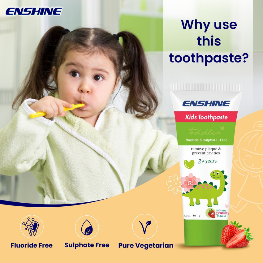 Enshine Kids Toothpaste 2 Years Strawberry Flavor 80g Each