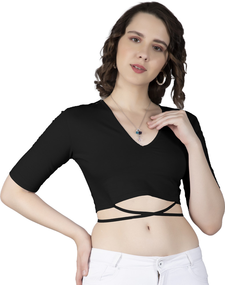 AD2CART Casual Solid Women Black Top Buy AD2CART Casual Solid Women Black Top Online at Best Prices in India Flipkart