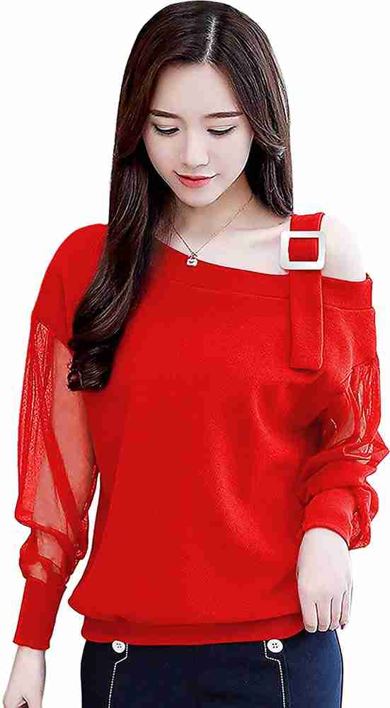 Red tops women top