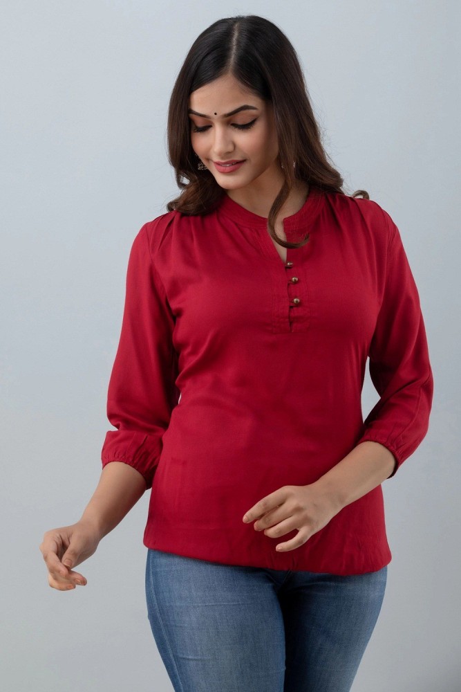 Plus Size Printed Long Tops For Women Cotton Half Sleeves - Red - Tanya  Enterprises at Rs 750.00, Ludhiana