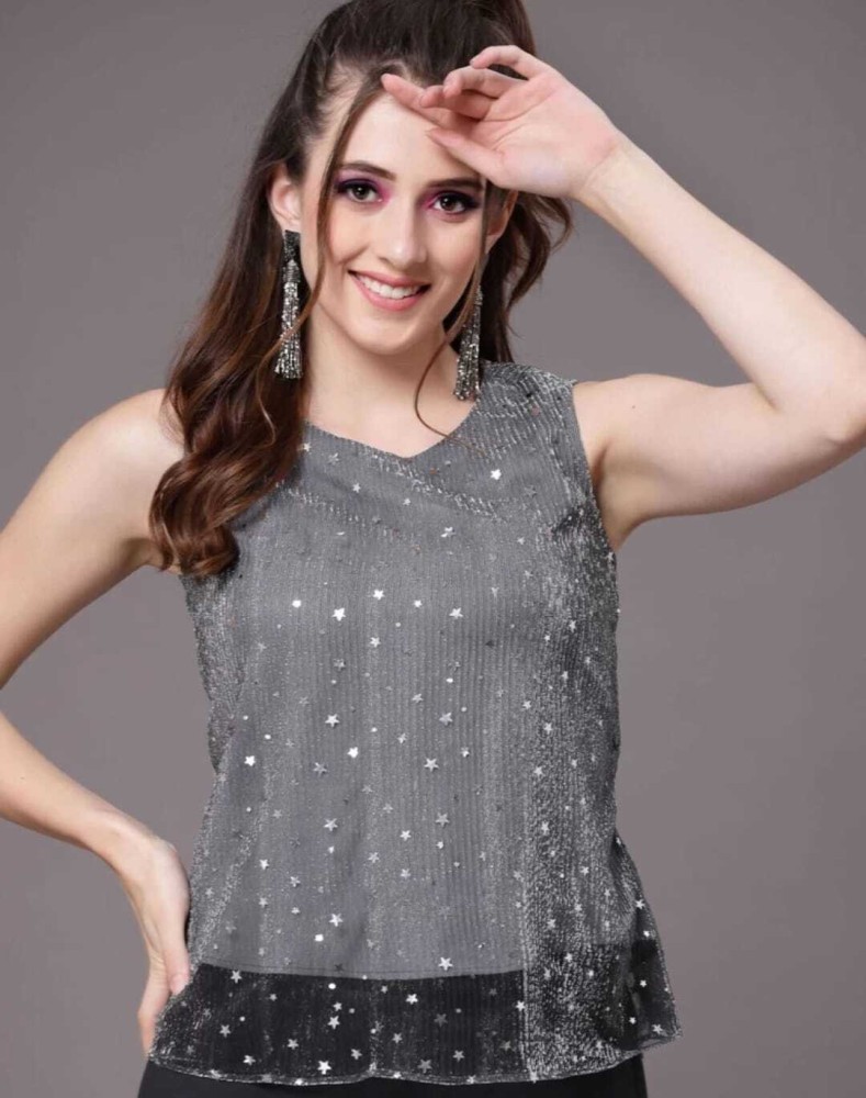 Sleeveless hot sale tops flipkart