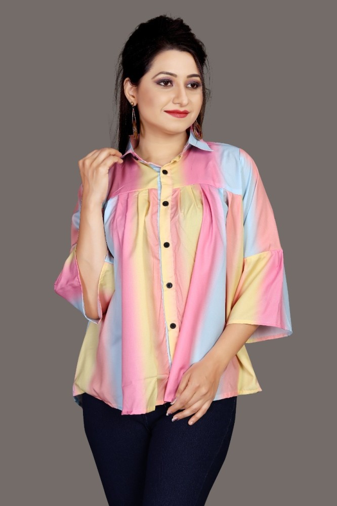 RNPFAB Casual Printed Women Multicolor Top - Buy RNPFAB Casual Printed Women  Multicolor Top Online at Best Prices in India