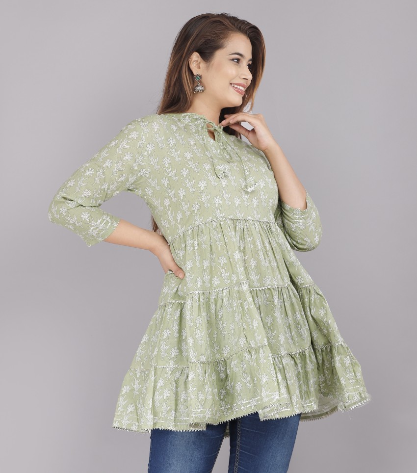 AARIKAARI Women Printed Flared Kurta