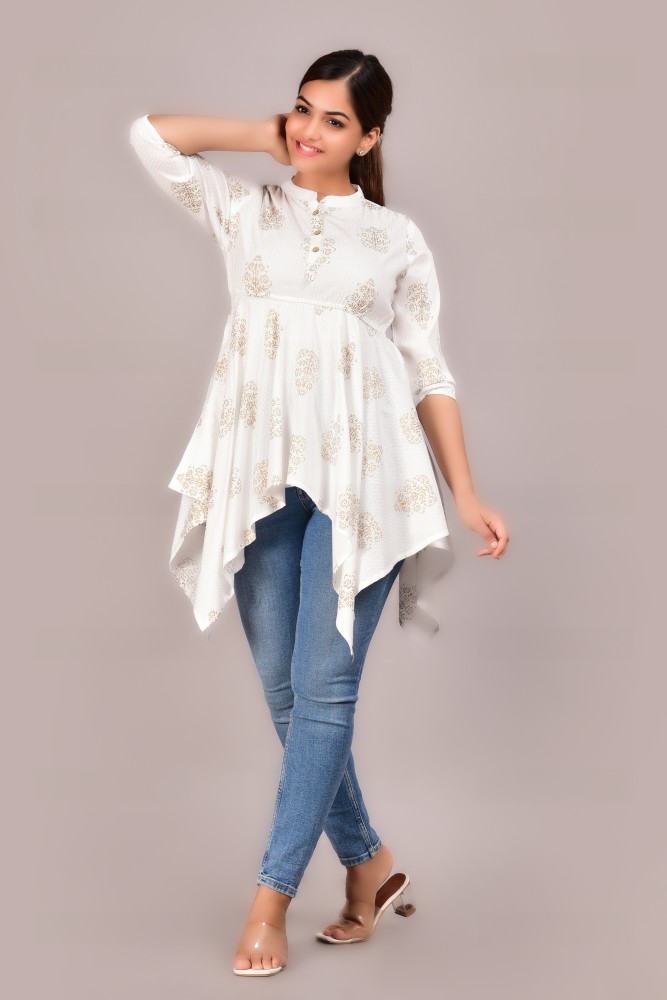 Discover 96+ high low kurti with jeans best - POPPY