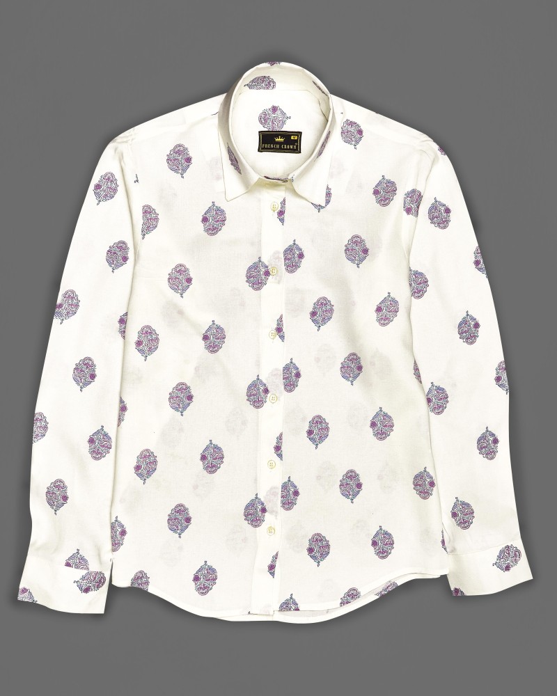 french crown Women Printed Casual White Shirt - Buy french crown Women  Printed Casual White Shirt Online at Best Prices in India