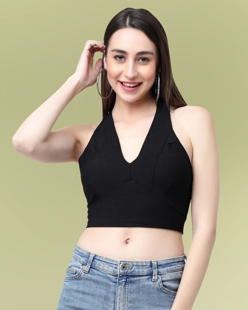 Buy Black Crop Tops For Women Online In India At Best Price Offers