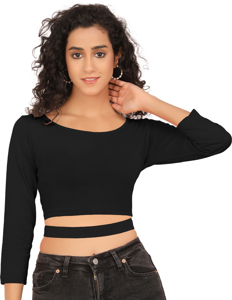 full sleeve crop top flipkart