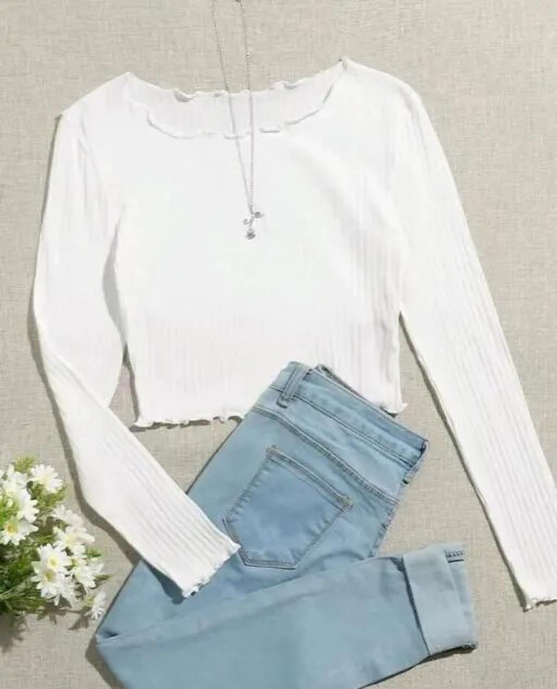 full sleeve crop top flipkart