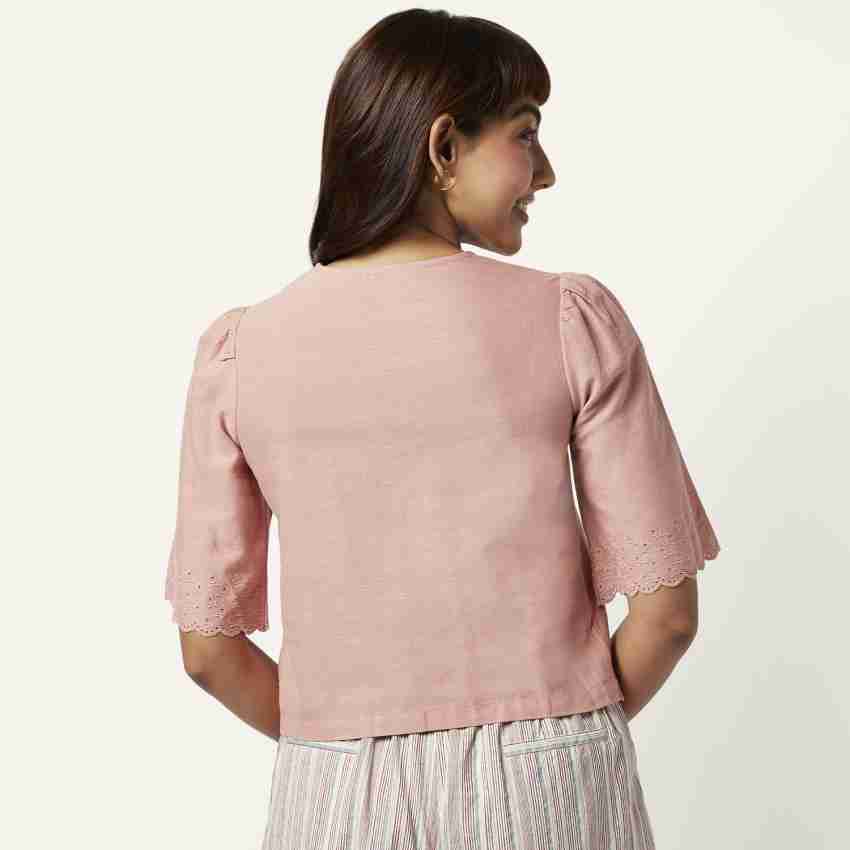 AKKRITI BY PANTALOONS Pink Peplum Top Price in India, Full Specifications &  Offers