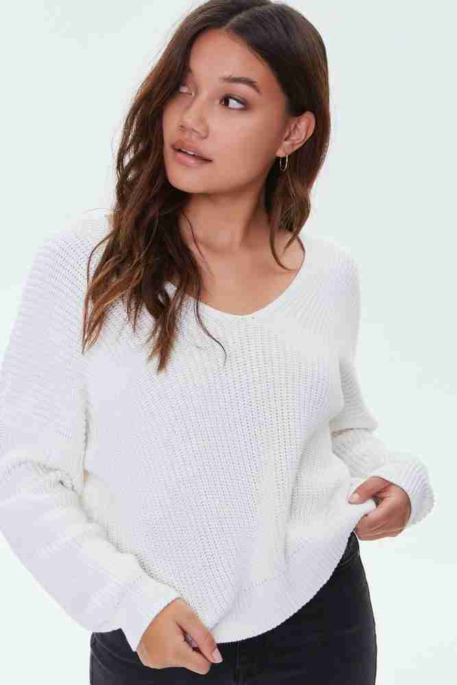 Forever 21 white jumper sales
