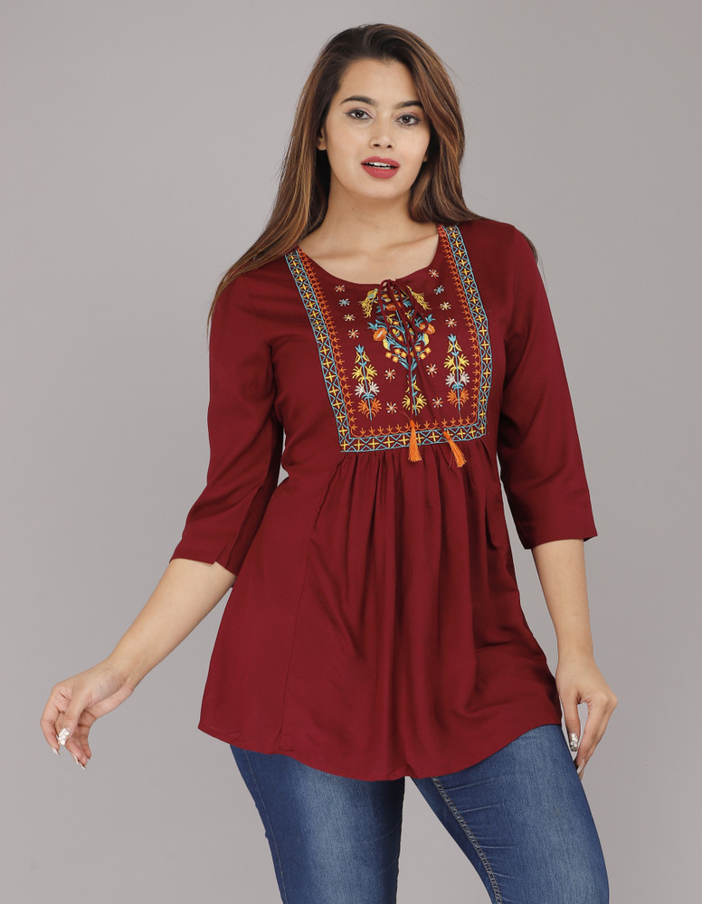 Ladies jeans tops sales flipkart
