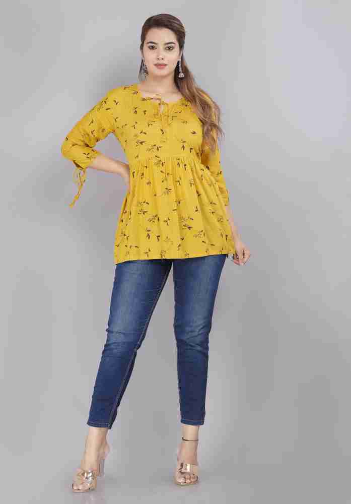 Yellow tops 2024 for women