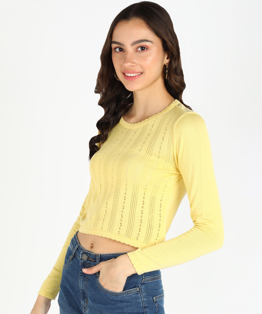 forever 21 yellow crop top
