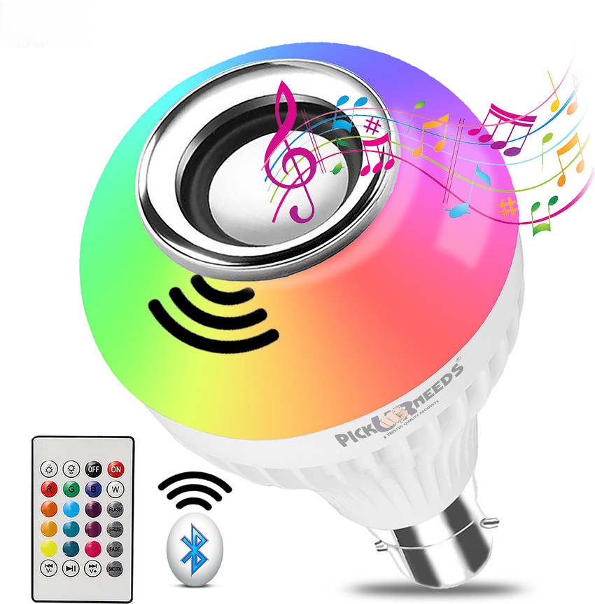 Pick Ur Needs Bluetooth Music LED Light Bulb Colourful Built in