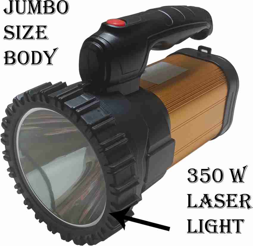 MitSales 3 Km Long Range Torch With 350 W Laser Light ,3 modes & 10000 Mah  Battery Torch Price in India - Buy MitSales 3 Km Long Range Torch With 350 W