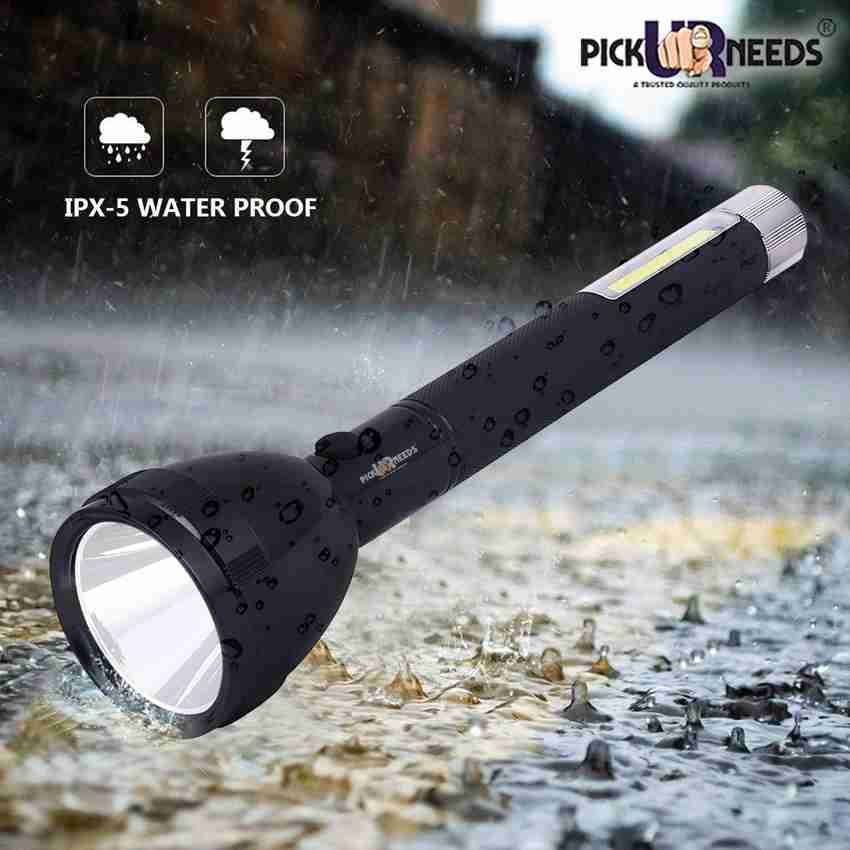Daily Needs Shop Long Range Led Torch Light Rechargeable With Dual Lithium Battery 2 In 1 Torch Price in India Buy Daily Needs Shop Long Range Led Torch Light Rechargeable With