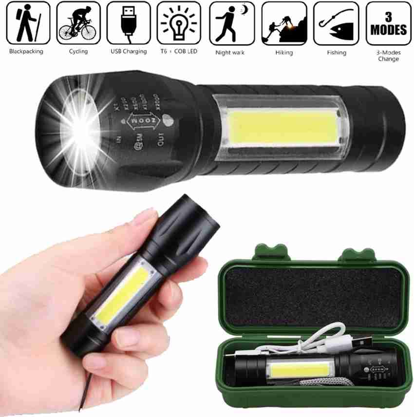 ssmall sun Small portable chargeable 3 mode torch waterproof
