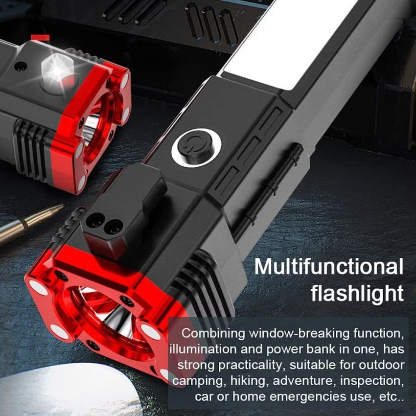 CRENTILA Flashlight Long Distance Beam Range with Power Bank Hammer and  Strong Magnets Torch Price in India - Buy CRENTILA Flashlight Long Distance  Beam Range with Power Bank Hammer and Strong Magnets