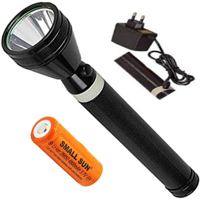 SMALL SUN New Rechargeable Metal Body Torch Light Waterproof Long