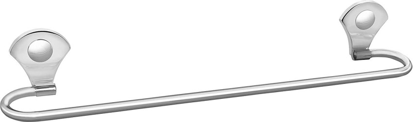 Plantex 304 Grade Stainless Steel Dual Towel Rod with Hooks/Towel