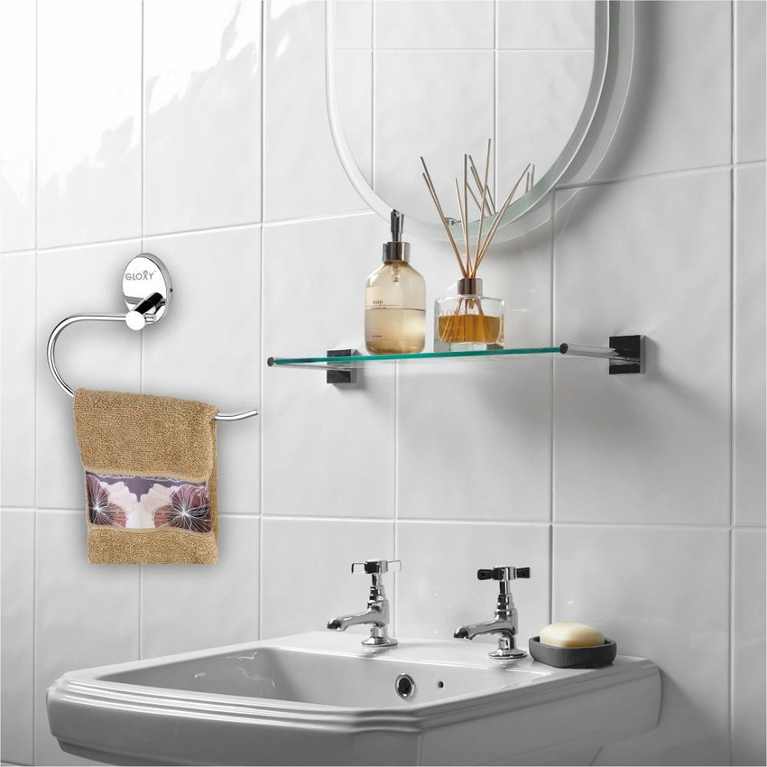 GLOXY by GLOXY Stainless Steel Napkin Holder Bathroom Towel Hanger For Kitchen Wash basin Area Silver Towel Holder