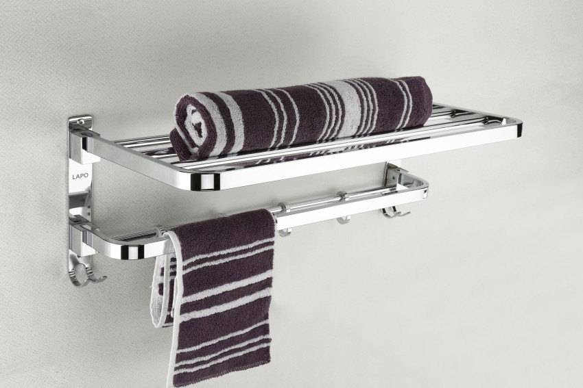 Garbnoire 1.5 FEET Stainless Steel Towel Rack WITH Towel Bar