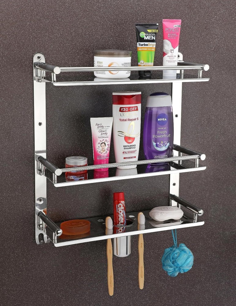 3 layer multipurpose toilet rack organizer