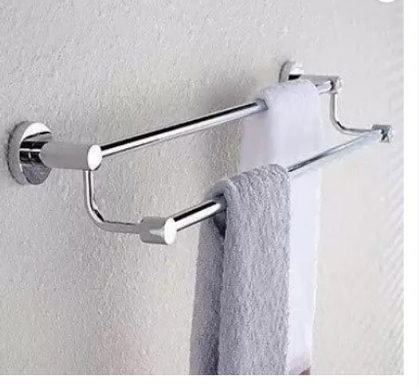 Nooks Stainless Steel Folding Towel Rack for Bathroom Double Towel Rod 24 steel Towel Holder Price in India Buy Nooks Stainless Steel Folding Towel Rack for Bathroom Double Towel Rod 24