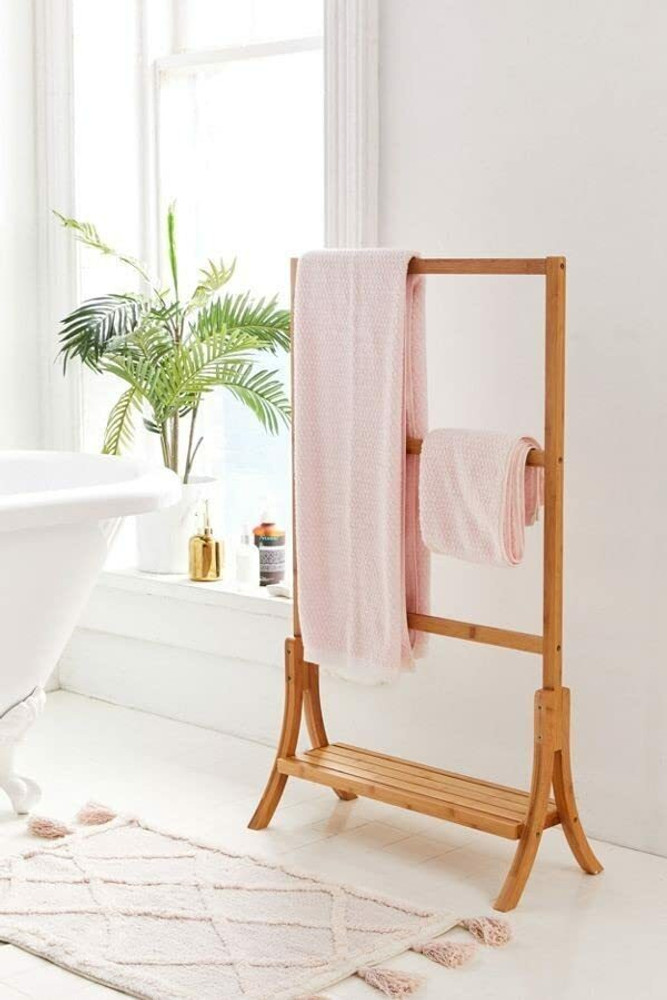 BPN TRADERS Wooden Blanket Stand with Storage Shelf for Bathroom Bedroom Laundry Room Brown Towel Holder Price in India Buy BPN TRADERS Wooden Blanket Stand with Storage Shelf for Bathroom Bedroom