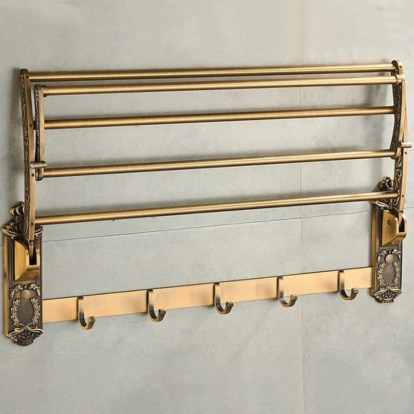 IMPULSE Antique Aluminum Folding Towel Rack for Bathroom/Folding Towel  Stand/Hanger/Bathroom Accessories (24 Inch) Antique Towel Holder Price in  India - Buy IMPULSE Antique Aluminum Folding Towel Rack for  Bathroom/Folding Towel Stand/Hanger/Bathroom