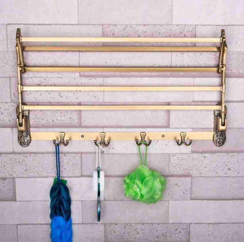 Russ Rajwadi Antique S.S. Folding Towel Rack For Bathroom (24 Inch-Brass  Finish) Brass Towel Holder Price in India - Buy Russ Rajwadi Antique S.S.  Folding Towel Rack For Bathroom (24 Inch-Brass Finish)