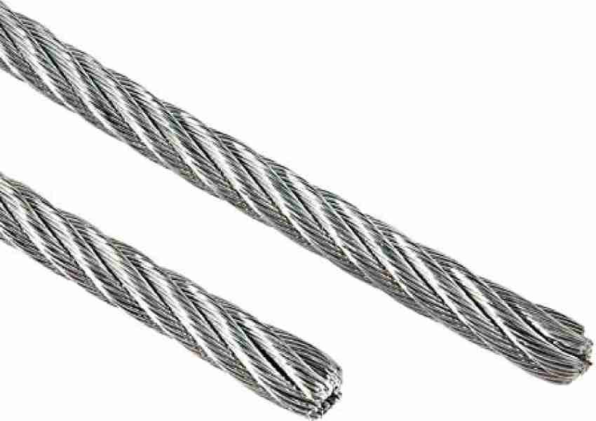 ARK 5mm Dia. 20M Length Galvanized Iron Wire Rope Cable for