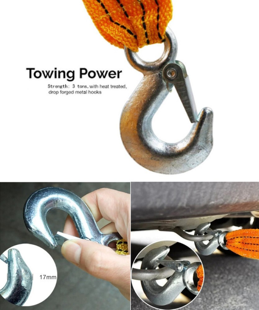 AYW Heavy Duty(Strong/Non-Slip) 3000Kg Nylon Car/Truck Towing Rope