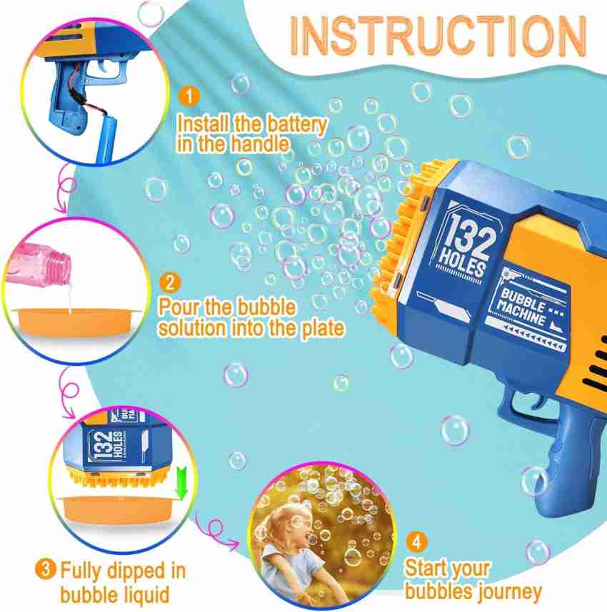 100 Holes Automatic Bazooka Bubble Gun Electric Soap Bubbles Rocket  Launcher Machine Bubble Shooter For Kids Toys ????? ?? Xinmu