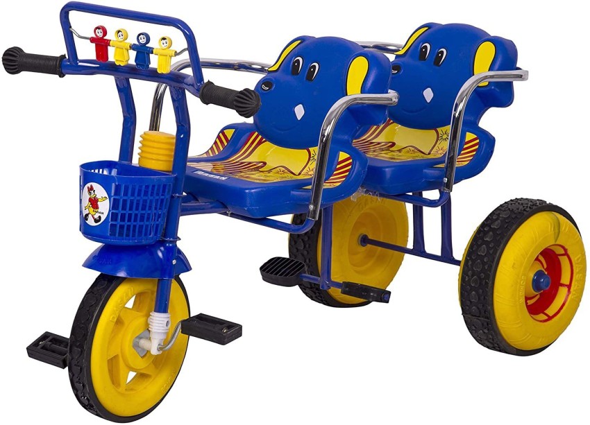 Baby tricycle with cheap double seat