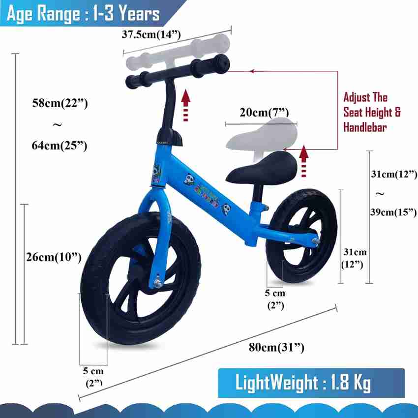 Childrens bike without top pedals